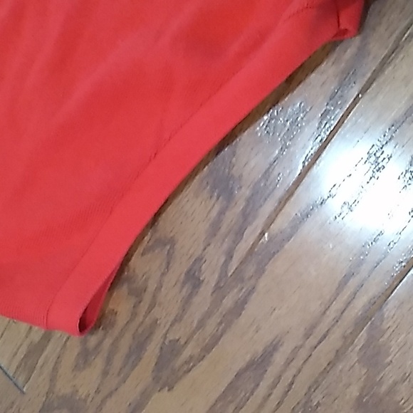 Essential Elements Women's Medium Cotton Button Front Wool Vest Red - Picture 9 of 11